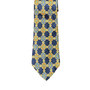TOMMY HILFIGER - Navy & Gold Medallion Chain Tie