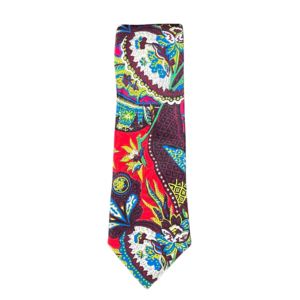 MUZ FASHIONS - Multicoloured Jungle Paisley Silk Tie